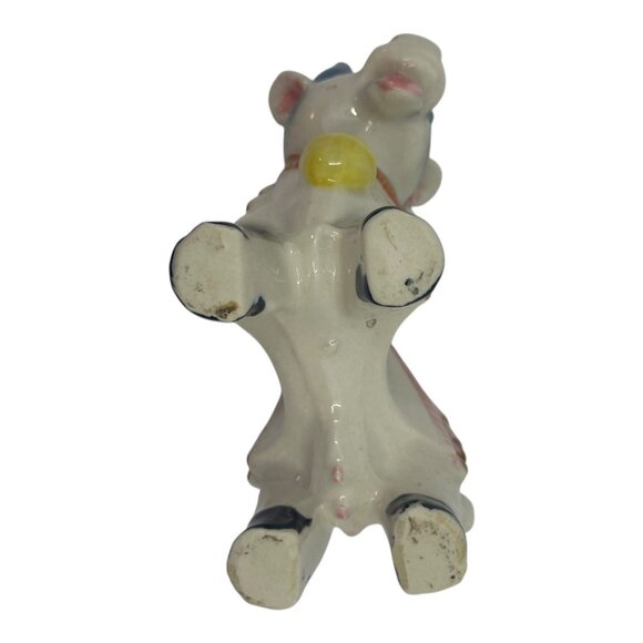 Hand-Painted Ceramic Cow Salt & Pepper Shakers Vintage Collectible 1950s Style - Picture 8 of 11